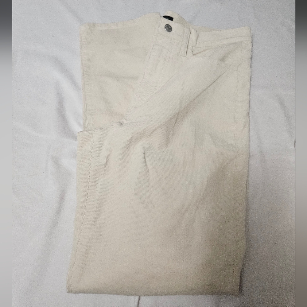 J.crew Y2k Core Corduroy Cream Straight Leg High Rise Pants Size 28!